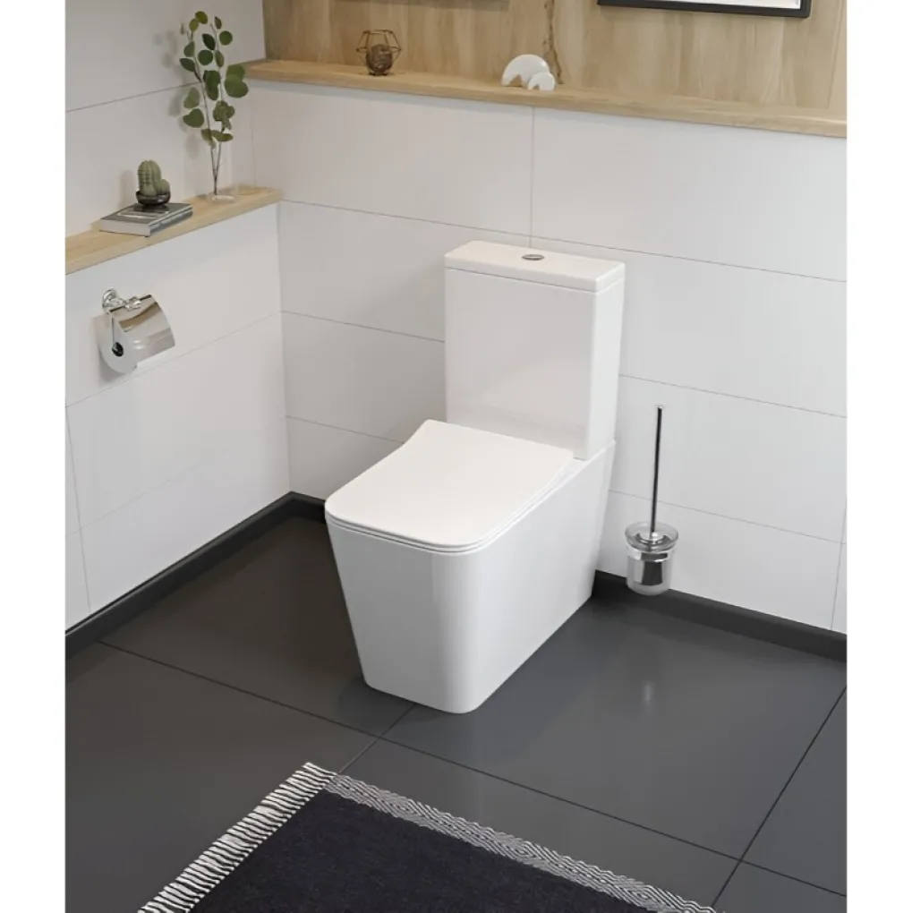 Унітаз-компакт підлоговий Koller Pool Kvadro з сидінням Soft-close без бачка (KR-0675-RC-C)- Фото 2
